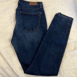 Madewell 10in dark wash skinny jeans